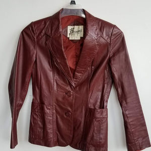 Vintage Bermans Leather Jacket, size 8